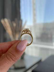 Luxury Style 3.01CT Radiant Cut Trilogy Diamond <b>Ring</b> Lab Grown 14K Solid Gold Engagement Wedding <b>Proposal</b> Fine Jewelry For Bride - Product Image 4