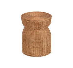 Handwoven Natural Rattan <b>Storage</b> Side <b>Table</b> with Removable Lid Round Wicker <b>End</b> <b>Table</b> for Living Room Bedroom Boho Home Decor - Product Image 1