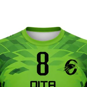 Neon Green Handball Jersey for Men <b>Short</b> Sleeve Performance Team Uniform Breathable Lightweight Athletic Training Sports Wear - Product Image 2