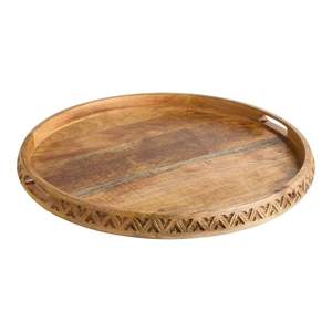 Elegante bandeja de madera para servir en la cocina, mesa de comedor, té, café, refrigerios, desayuno, almuerzo, cena, uso en la presentación de alimentos. - Product Image 3