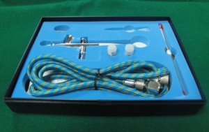HC0211  Aérographe |   Aérographe portable en aluminium à double action avec déclencheur à bouton-poussoir pour maquillage, nail art et automobile - Vente en gros - Product Image 2