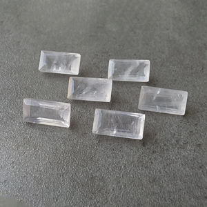 Piedra Preciosa de Cuarzo Rosa Natural, Corte Facetado, Calibrada, Rectángulo Grande, Piedra Suelta para Joyería - Product Image 1