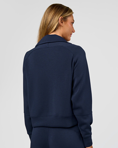 Sudadera con capucha de invierno para mujer, con logotipo personalizado impreso en la parte delantera, gruesa, con cremallera, naranja, de forro polar/terry francés, al por mayor - Product Image 6