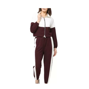 Ensemble de survêtement confortable en polaire de coton et polyester, vêtements de sport décontractés pour le jogging, l'exercice et les voyages - Product Image 1