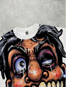 T-shirts pour hommes de haute qualité, 100% coton, imprimés DTG, motif lettres, tricotés, surdimensionnés, unisexes, logo personnalisé, poids lourd - Product Image 3