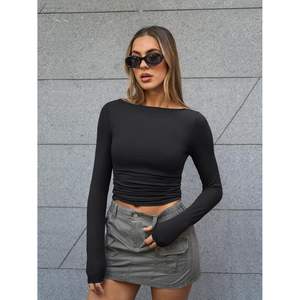 À la mode reine femmes décontracté ajusté col bateau hauts à manches longues couleur unie chemise imprimer automne vêtements de base mince épaisseur hauts - Product Image 4