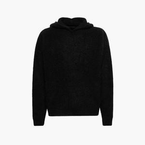 Sudadera con capucha de mohair personalizada para hombre y mujer, jersey de punto oversize, suéter de mohair, sudadera corta de punto esponjoso con rayas - Product Image 6