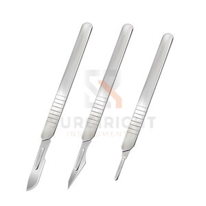 Premium Stainless Steel Manual Surgical <b>Scalpel</b> BP Handle Small Cut <b>Knife</b> Sterilized Disposable Blade Custom by Blush Surgical - Product Image 4