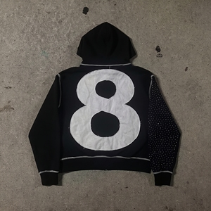High Quality Custom Logo Eco-Friendly Digital Printing Fleece Hoodie Men's Oversized Cotton Sweatshirt Tech - Product Image 2