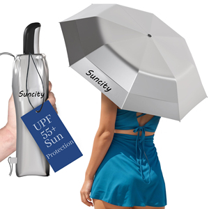 Suncity Compact Protection Uv Auto Open/Close Double Vented Canopy - <b>Windproof</b> Sun Custom <b>Umbrella</b> - Product Image 2