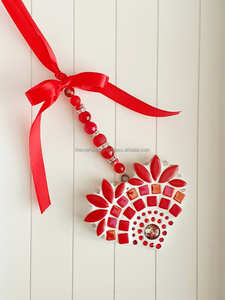 Artesanía en Vidrio Exim, Mosaico de Corazón Art Deco, Decoración Colgante para Acción de Gracias, Hecho a Mano, Ornamental, Multifuncional, Móvil - Product Image 4