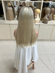 Factory Sale Chinese Virgin Human Hair Lace Front Wigs for Lace Long Length Straight <b>Highlight</b> Average <b>Cap</b> Sizes 150% Density - Product Image 2