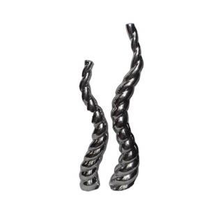 Jarrones de flores de aluminio fundido reciclado de alta calidad con remolinos en pulido de espejo decoración del hogar jarrón de suelo de Metal decoración del hogar - Product Image 1