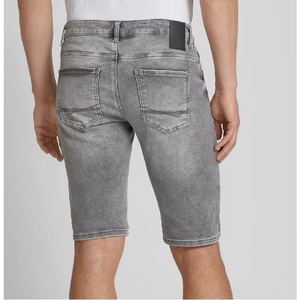 Shorts en jean gris premium, coupe décontractée, longueur genou, élégant, indispensable pour la garde-robe estivale, logo personnalisé OEM - Product Image 3