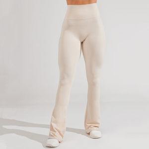 Lounge Activewear Wide Leg Workout Pants Stretch Knit Yoga <b>Trousers</b> <b>Lightweight</b> Feel Wholesale Yoga Wear Supplier Private Label - Product Image 2