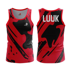 Camiseta sin mangas para hombre sublimable con logo personalizado, para correr, gimnasio, secado rápido, transpirable, ligera, ropa deportiva. - Product Image 6