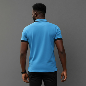 Camiseta polo para hombre OEM/ODM 100% algodón, con logo impreso personalizado, manga corta, estilo oversized, informal, para verano, estilo streetwear, color liso. - Product Image 5