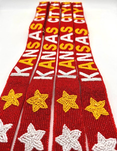 Sangle de sac à main en perles faites à la main Style vintage avec texte personnalisé Caractéristique étanche Crochet de Kansas City Design Option de gros - Product Image 4