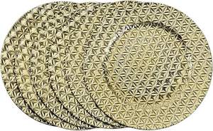 Assiette de présentation en verre transparent avec bord perlé pour une décoration élégante de table de réception - Product Image 5