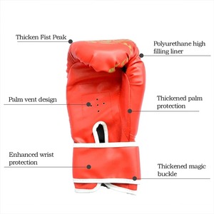 Wholesale High Quality Custom Professional Boxing Gloves <b>Hook</b> Loop Closure Custom Logo PU Leather for Kickboxing Muay Thai - Product Image 6