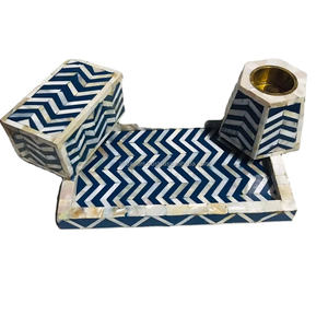 Ensemble Mubkhar artisanal en nacre incrustée de perles, brûleur d'encens arabe au bois de santal, religieux pour le Ramadan, l'Aïd, parfum d'ambiance pour la maison - Product Image 2