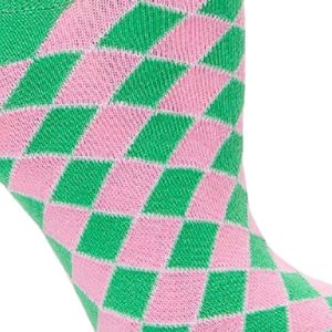 Green Pink Argyle Pattern Crew <b>Socks</b> Cotton Blend Fashion <b>Socks</b> Casual Ankle <b>Socks</b> Soft Comfortable Footwear For <b>Women</b> Daily - Product Image 5