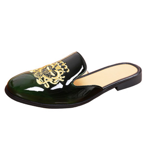 Sandalias Mocasín Bordadas para Hombre, de Punta y Talón Cerrados, para Uso Exterior, Pantuflas de Exterior con Punta Cerrada - Product Image 4