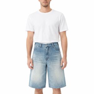 Shorts en jean bleu clair pour homme 2026, longueur genou, coupe droite, décontracté, été, confortable pour le quotidien - Product Image 2