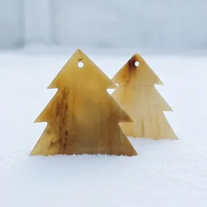 Colgante Navideño de Cuerno Natural de la Mejor Calidad, Adorno para Árbol de Navidad, Decoración Ecológica para las Fiestas, Venta al Por Mayor, Forma Personalizada - Product Image 4