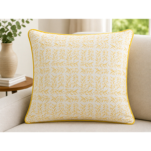 Premium 100% Cotton Floral Printed <b>Cushion</b> <b>Cover</b> | Elegant Decorative Throw Pillow <b>Cover</b> for Living Room & Bedroom - Product Image 1