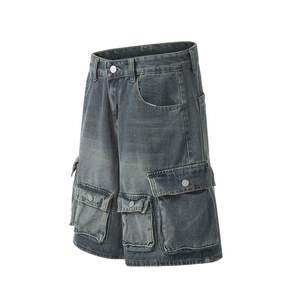 Nouveaux shorts d'été en gros pour hommes et shorts en jean à manches courtes avec logo personnalisé tendance - Product Image 6