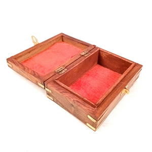 Boîte à bijoux en bois artisanale, style antique, coffre au trésor en bois sculpté, décor floral vintage, boîte de rangement décorative à vendre - Product Image 5