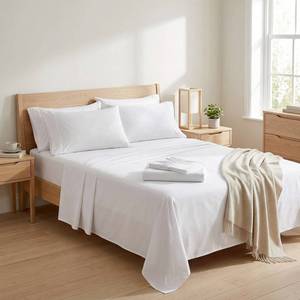 Juego de Ropa de Cama 100% Algodón, 133x72, Densidad de Tela, Funda de Edredón Blanca, Sábana, Juego de Fundas de Almohada, Fabricante OEM - Product Image 5