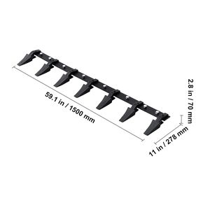 Barra dentata a 7 denti per benna caricatrice per trattore e skid steer, resistente, con capacità di carico di 4560 libbre, bullonata - Product Image 2