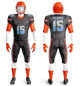 Uniformes de football américain personnalisables Blanc Rouge 15 Imprimés par transfert thermique Anti-humidité Séchage rapide Coupe régulière Homme Avant - Product Image 4