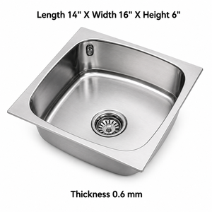 Square Steel New Square <b>Kitchen</b> <b>Sink</b> Polished Bowl Oval Countertop Durable <b>Sink</b> for Modern <b>Kitchen</b> - Product Image 4