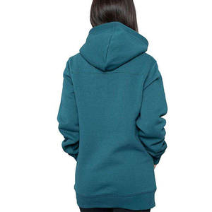 Sudadera con Capucha Unisex Color Verde Azulado, Corte Personalizado, Color Sólido, Informal, Tejido de Felpa, Poliéster/Algodón, 340g, Transpirable, Ropa de Otoño - Product Image 1