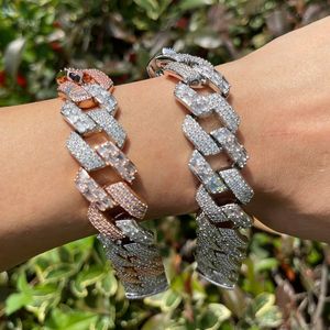 กำไลข้อมือเพชรทรงบาแกตต์แบบคิวบันลิงค์ หรูหรา สไตล์แร็ปเปอร์ ฮิปฮอป สำหรับผู้ชาย - Product Image 4