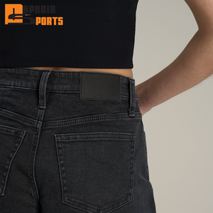 Latest Design Quick Dry Women Cotton Material Short Length Mid Waist <b>Light</b> Weight Women Denim Shorts - Product Image 2