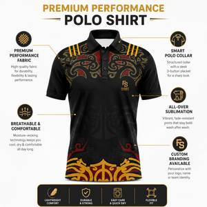 Camiseta Deportiva Polo Personalizada con Sublimación para Hombre, Secado Rápido, Transpirable, Diseño Tribal, Jersey de Golf, Tenis, Ropa Deportiva - Product Image 5