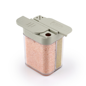 Durable plastic salt and pepper <b>box</b> with flip lid compact dual seasoning <b>container</b> for kitchen dining table use - Product Image 1