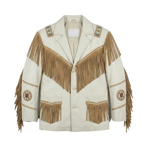 Solid Trader Premium Genuine <b>Suede</b> Fringe Leather <b>Jacket</b> Western Style Soft Tassel Coat Fashionable Wear For <b>Men</b> - Product Image 5