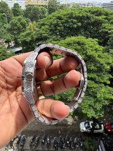 Reloj Mecánico Cuadrado Iced Out con Moissanita VVS para Hombre, de Acero Inoxidable, Estilo Hip Hop, con Diamantes Incrustados, Joyería de Lujo para Fiesta - Product Image 3