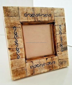 Modern Arabic Pattern Handmade Durable Eco-Friendly Solid Wood Engraved Photo <b>Frame</b> | Vintage Geometric <b>Design</b> <b>Wall</b> Mount <b>Frame</b> - Product Image 6