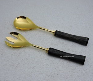 <b>Salad</b> <b>server</b> in Stainless Steel Wooden Style Resin Handle Stainless Steel <b>Salad</b> <b>Server</b> Set Resin Handle <b>Salad</b> <b>Server</b> Set - Product Image 3