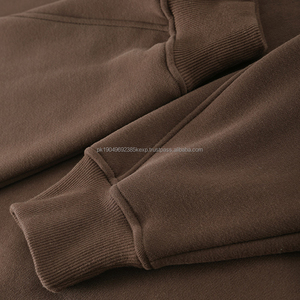 Sweat à capuche épais à double couche avec logo personnalisé, en molleton français 300 g/m², coton sans cordon, streetwear, lourd, surdimensionné, pour homme - Product Image 5