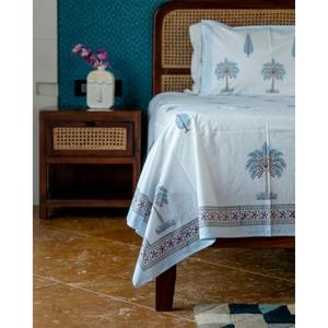 Couvre-lit en coton blanc imprimé à la main, fait main, matelassé, ensemble de literie décoratif toutes saisons, prix de gros - Product Image 4