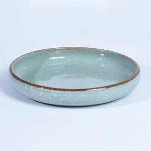 Plato Redondo de Cerámica con Diseño de Puntos Acuáticos para Sushi, Aperitivos, Postres, Restaurantes, Hoteles, Cafés, Vajilla HORECA - Product Image 3