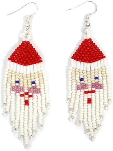 Pendientes de Navidad Personalizados con Cuentas Bordadas, Patrones de Cuentas, Accesorios Decorativos Navideños a la Moda - Product Image 2