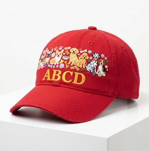 Casquette de baseball unisexe en sergé de coton à 6 panneaux avec broderie chat et design de panneau avant numéroté 1234 - Product Image 6